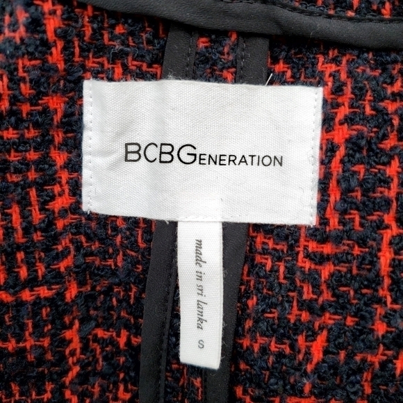 BCBGeneration Red Knit Split Back Hooded Vest with Pockets - Picture 11 of 14